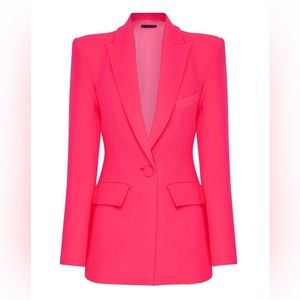 Alex Perry Carter Fitted Blazer in Neon Pink. New!